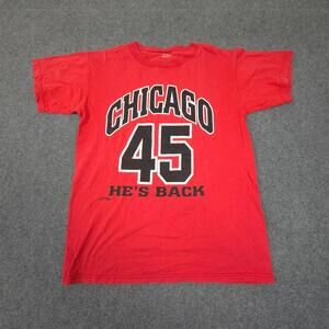 Chicago Bulls Shirt Mens  Red Nutmeg Michael Jordan Cotton  S